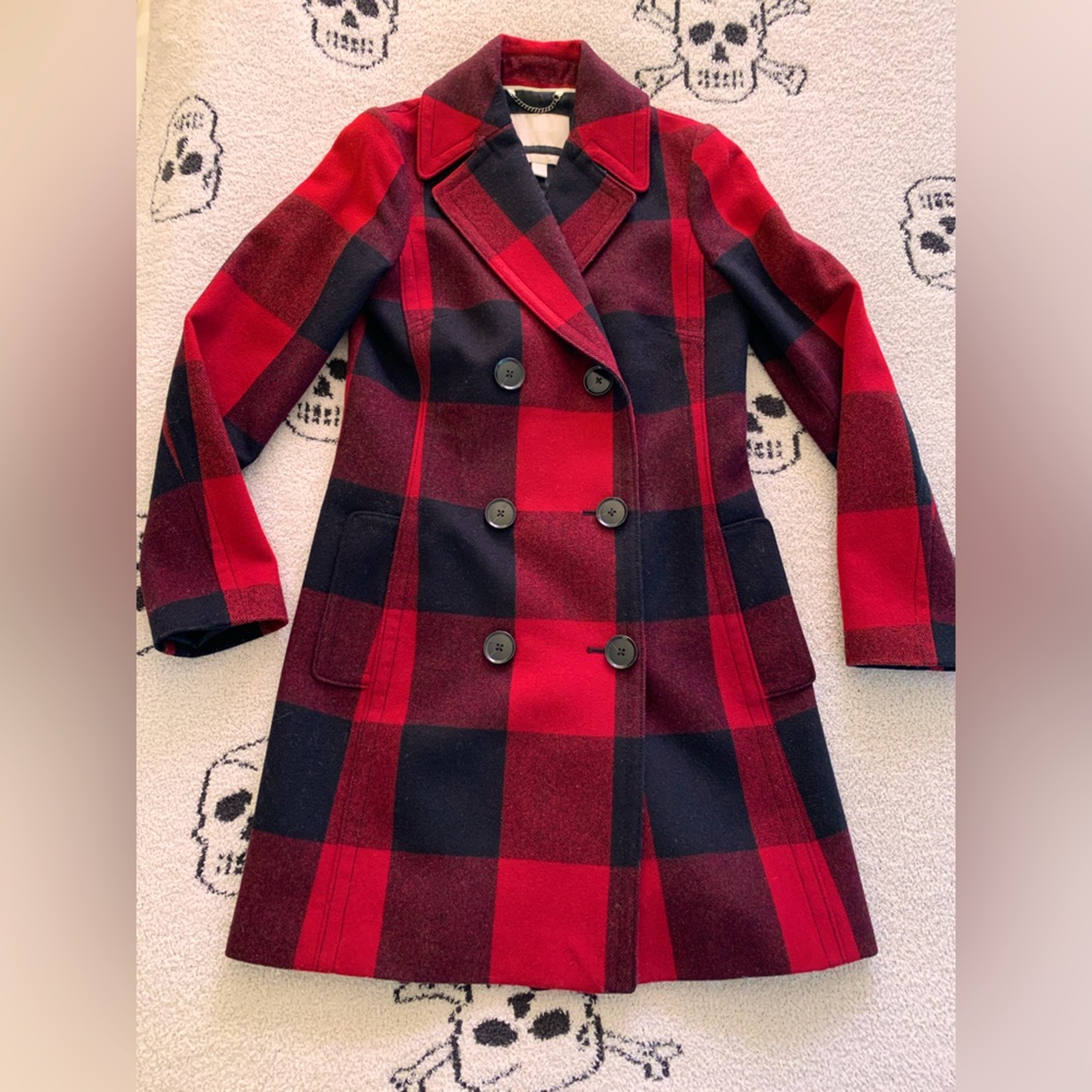 Banana Republic Plaid Wool Coat